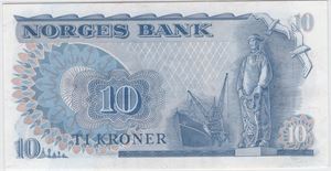 10 kroner 1978 HB erstatningsseddel. Kv.0
