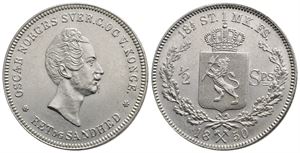 1/2 speciedaler 1850 Oscar I. Kv.0