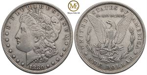 Morgan dollar 1880. Kv.1+