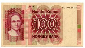 100 kroner 1977 QJ erstatning