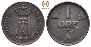 1 øre 1921 Haakon VII. Kv.0/01