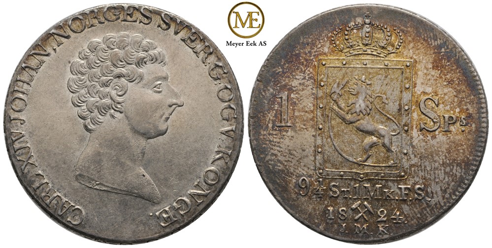 Speciedaler 1824 Carl XIV Johan. Kv.0