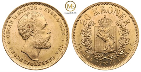20 kroner 1902 Oscar II. Kv.0