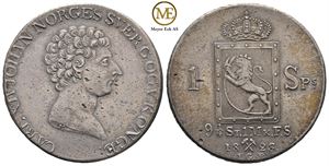 Speciedaler 1823 Carl XIV Johan. Kv.01