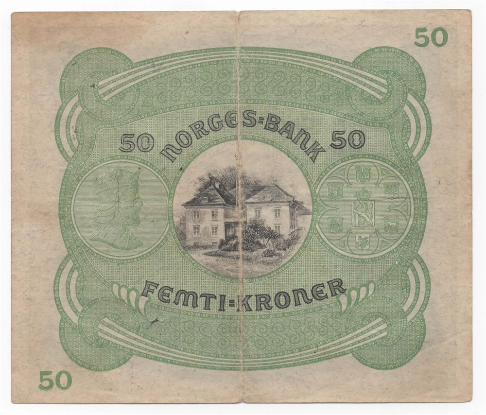 Norge 50 kroner 1922 A kv. 1/1-