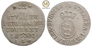 1/15 speciedaler 1801 Christian VII. Kv.1+