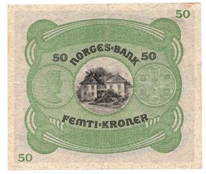 50 kroner 1943 C.7341010. Kv.1+