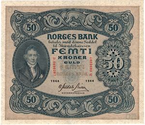 50 kroner 1944 D.0898287. Kv.0/01