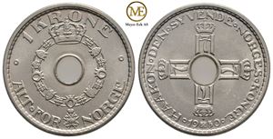 1 krone 1950 Haakon VII. Kv.0