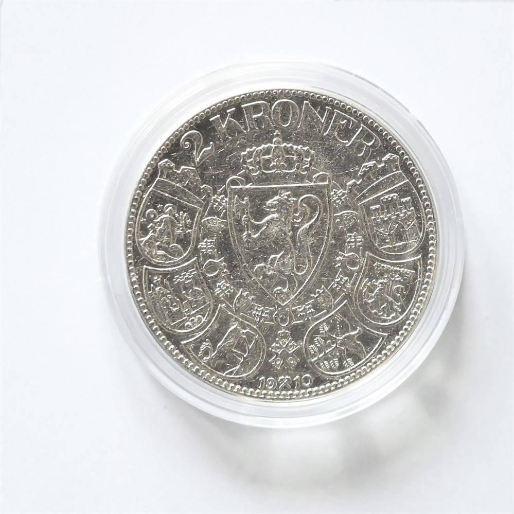 Norge 2 kroner 1910 kv. 1