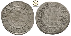 2 skilling 1662 Frederik III. Variant. Kv.1