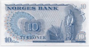 10 kroner 1981 HZ erstatningsseddel. Kv.0