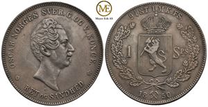 Speciedaler 1850 Oscar I. Kv.1+