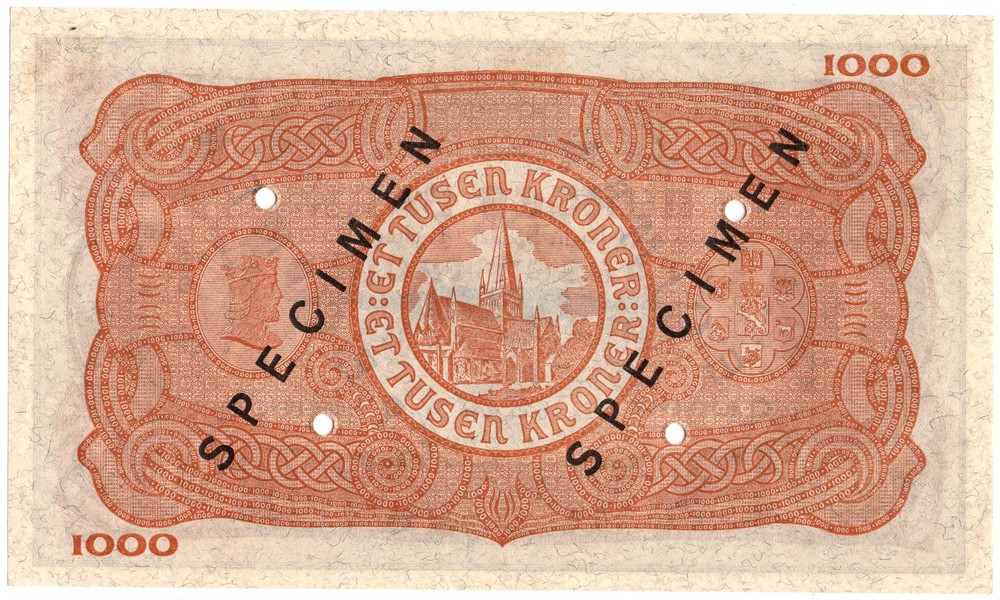 1000 kroner 1947 A.0504985 specimen. Kv.0