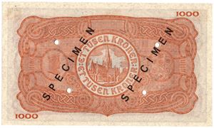 1000 kroner 1947 A.0504985 specimen. Kv.0