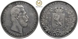 Speciedaler 1867 Carl XIV Johan. Kv.1/1+