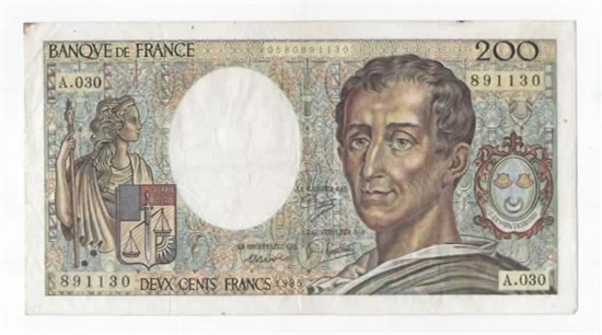 Frankrike 200 francs 1985 kv. 1