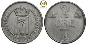 2 øre 1917 Haakon VII. KV.0/01