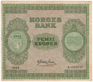 50 kroner 1945 A.1806737. Kv.1