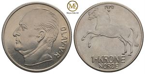 1 krone 1970 Olav V. Prakteksemplar