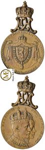Kroningsmedaljen Haakon VII i bronse. Kv.01