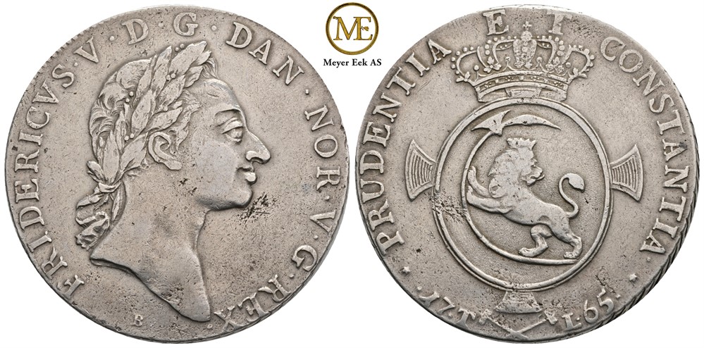 Speciedaler 1765 Frederik V. NMD.2. Ex.OMG. Kv.1+