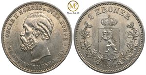 2 kroner 1904 Oscar II. Kv.0/01