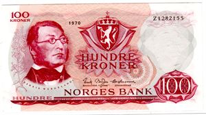 100 kroner 1970 Z 1-million erstatning Kv.01