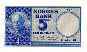 5 kroner 1957 F