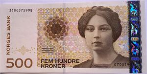 500 kroner 1999. Kv.0