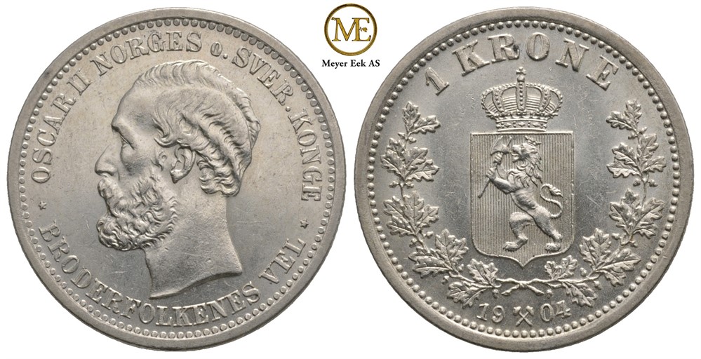 1 krone 1904 Oscar II. Kv.0