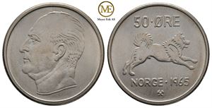 50 øre 1965 Olav V. Kv.0