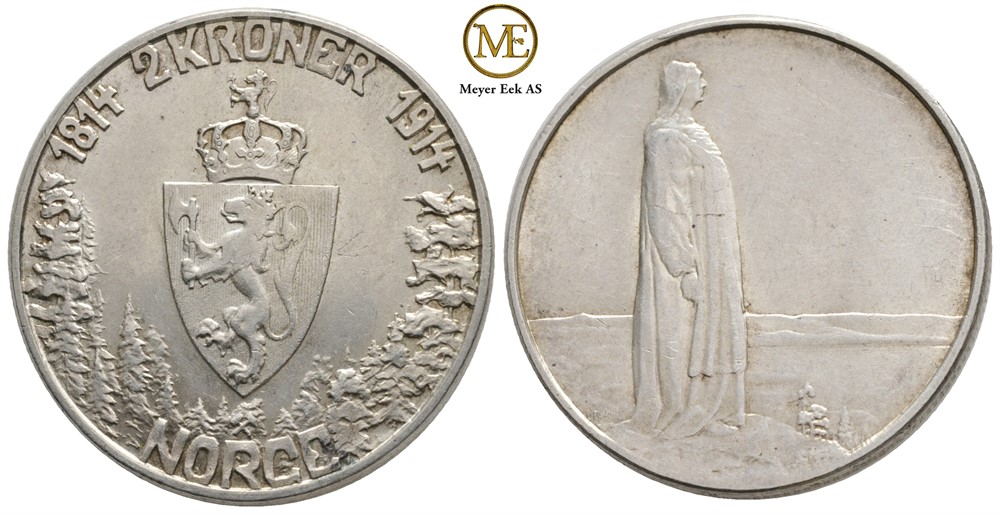 2 kroner 1914 Mor  Norge. Kv.0/01