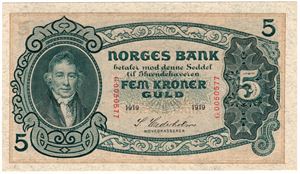 5 kroner 1919 G.0050577. Kv.0