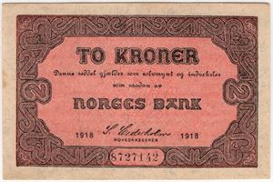 2 kroner 1918 No.8727152. Kv.01