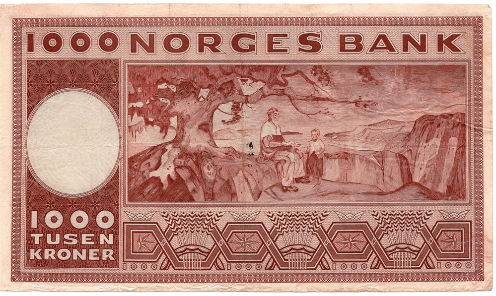 1000 kroner 1949 A.0069256.  Kv.1/1+