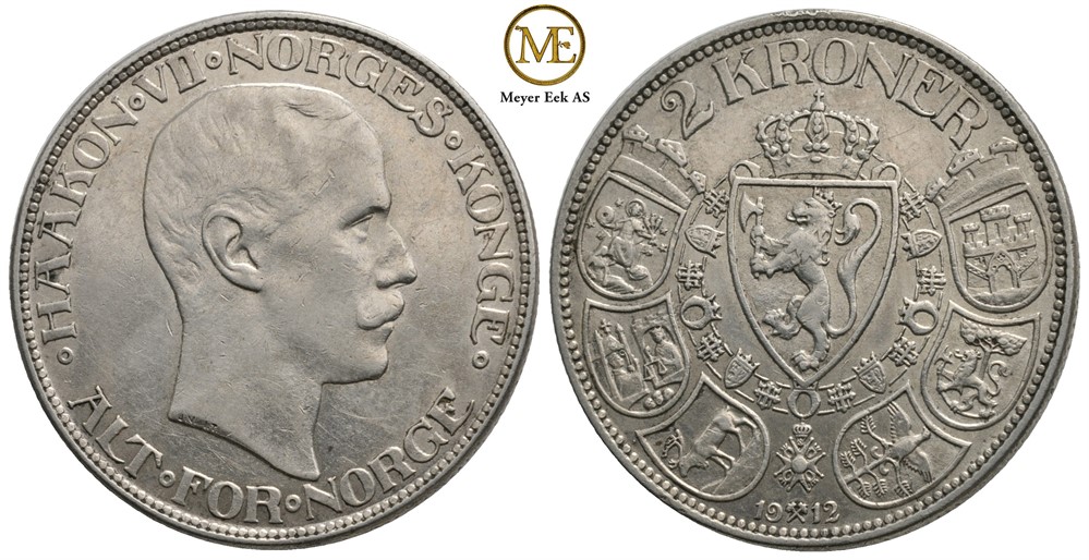 2 kroner 1912 Haakon VII. Kv.01