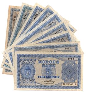 Lot. 5  kroner 1945 - 1953