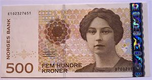 500 kroner 2015. Kv.0