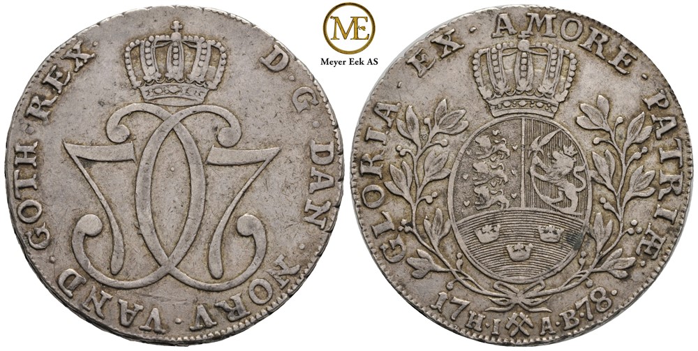 Speciedaler 1778 Christian VII. Kv.1+