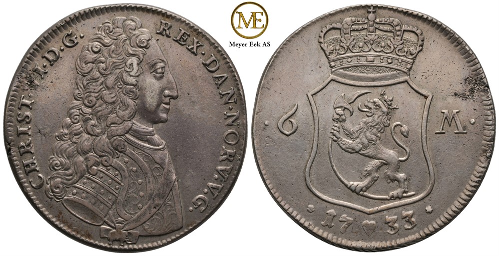 Reisedaler 1733 Christian VI. Kv.01