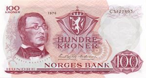 100 kroner 1976 C