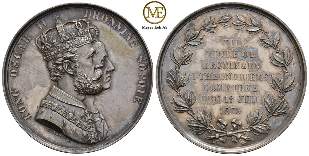 Kroningen av Oscar II og Sophie i Trondheim i 1873. Kv.0