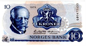 10 kroner 1975 QØ erstatning Kv. 0