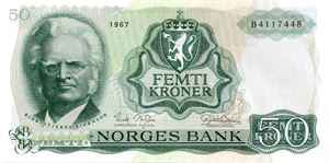 50 kroner 1967 B ex. Skanfil 19.4.13