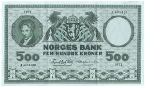 500 kroner 1972 A.4484106. Kv.01