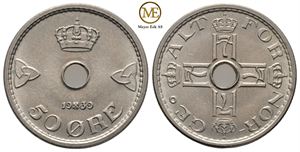 50 øre 1939 Haakon VII. Kv.0/01