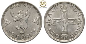 25 øre 1915 Haakon VII. Kv.0