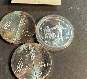 50 kr 1978 x 2 og 50 kr 1995 jub kv 0-proof