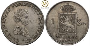 Speciedaler 1831 Carl XIV Johan. Kv.1+/01